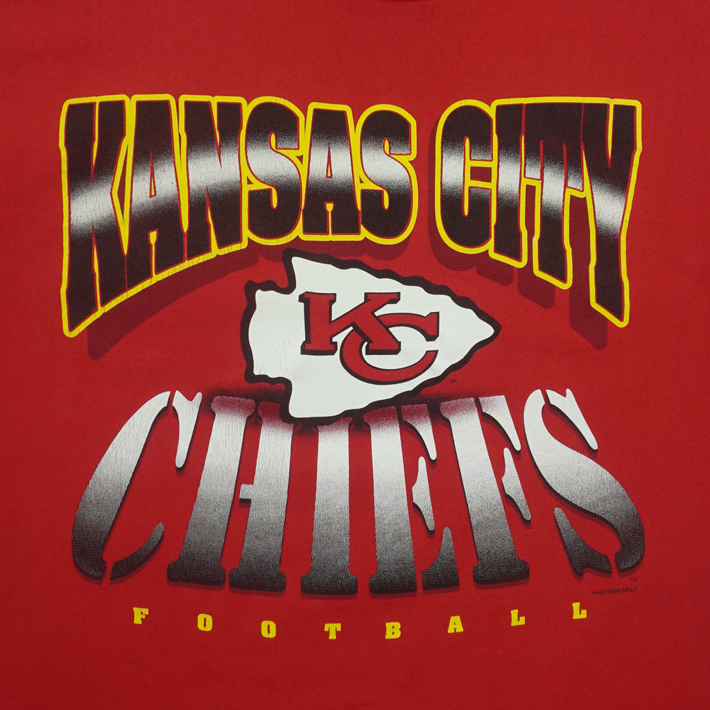 NFL (Hanes) - Kansas City Chiefs Football T-Shirt 1995 XX-Large Vintage Retro Football