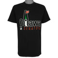 NHL (Fruit Of The Loom) - Ottawa Senators Single Stitch T-Shirt 1990 Large Vintage Retro Hockey