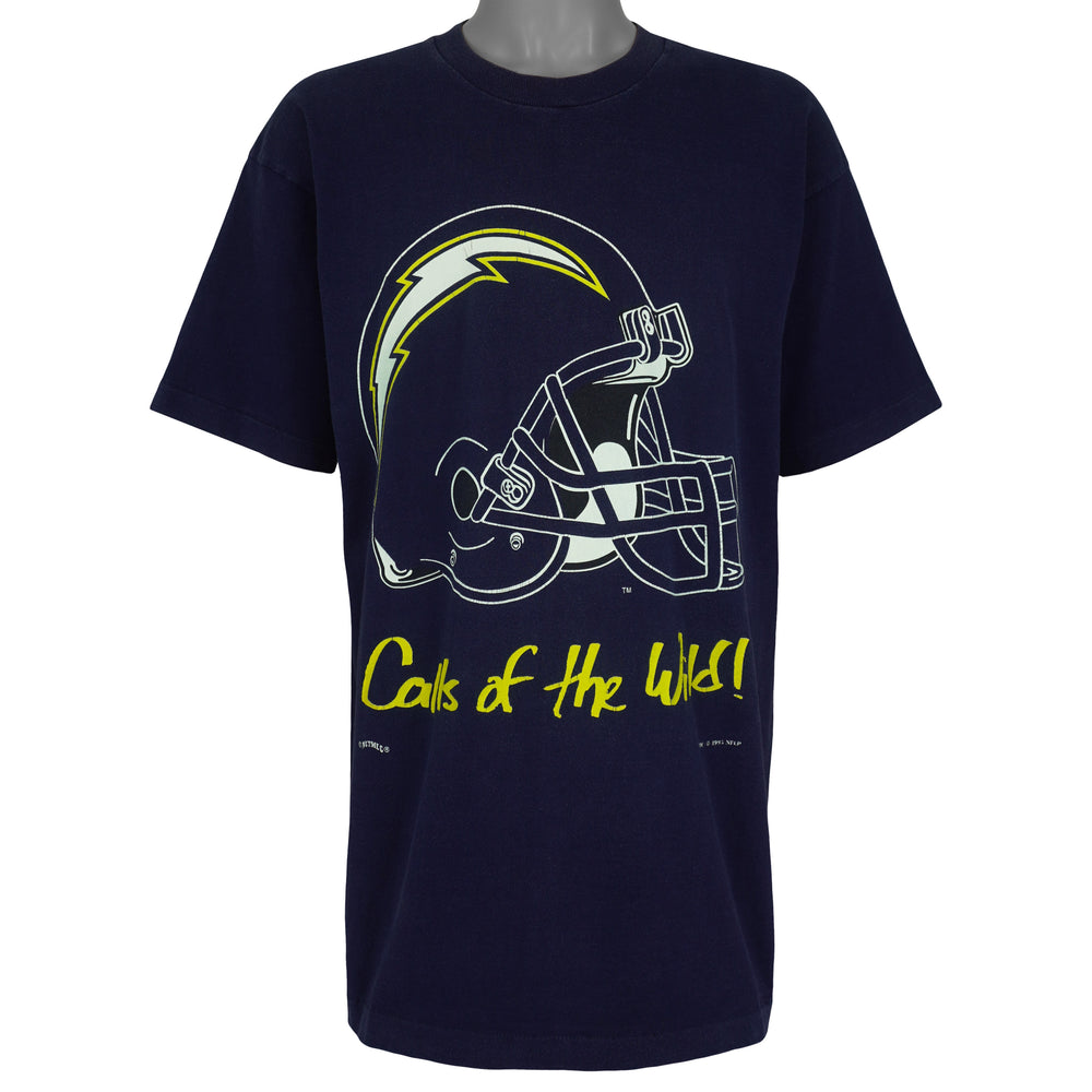 NFL (Home Team) - San Diego Chargers Calls of the Wild! T-Shirt 1995 X-Large Vintage Retro Football