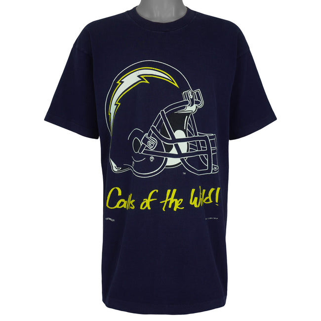 NFL (Home Team) - San Diego Chargers Calls of the Wild! T-Shirt 1995 X-Large Vintage Retro Football