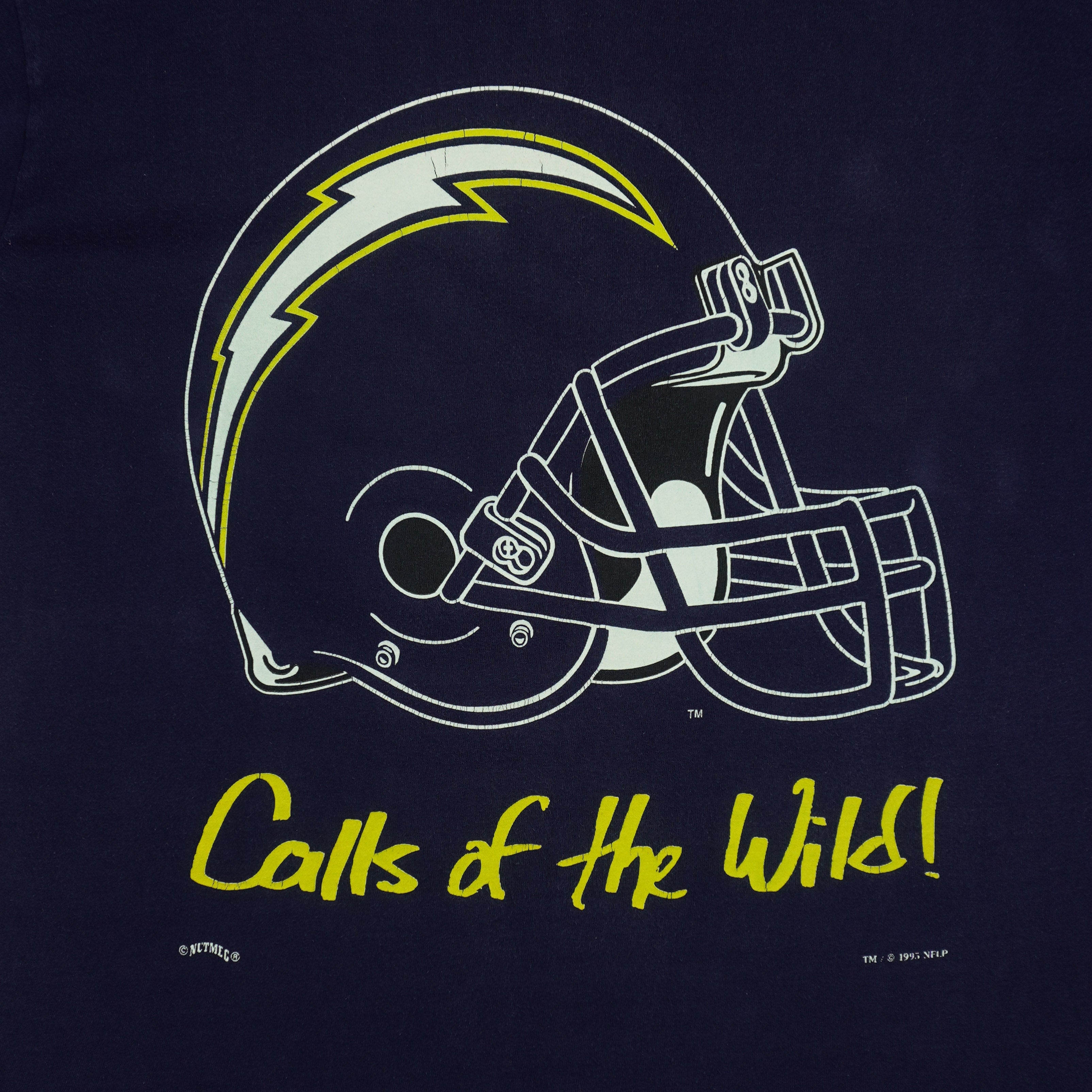 NFL (Home Team) - San Diego Chargers Calls of the Wild! T-Shirt 1995 X-Large Vintage Retro Football