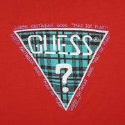 Guess - Mad For Plaid Single Stitch T-Shirt 1989 Large Vintage Retro