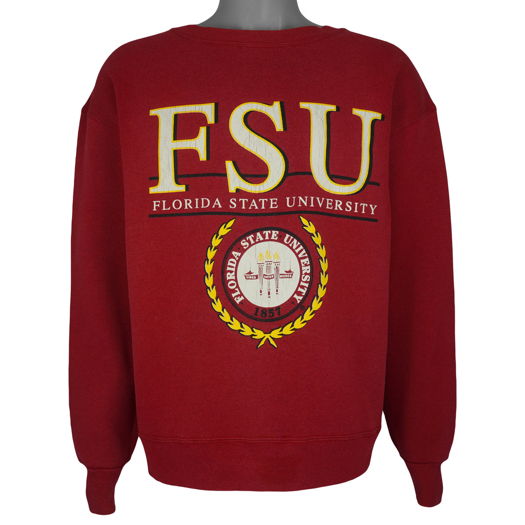 NCAA (Jansport) - Florida State University Crew Neck Sweatshirt 1990s Large Vintage Retro