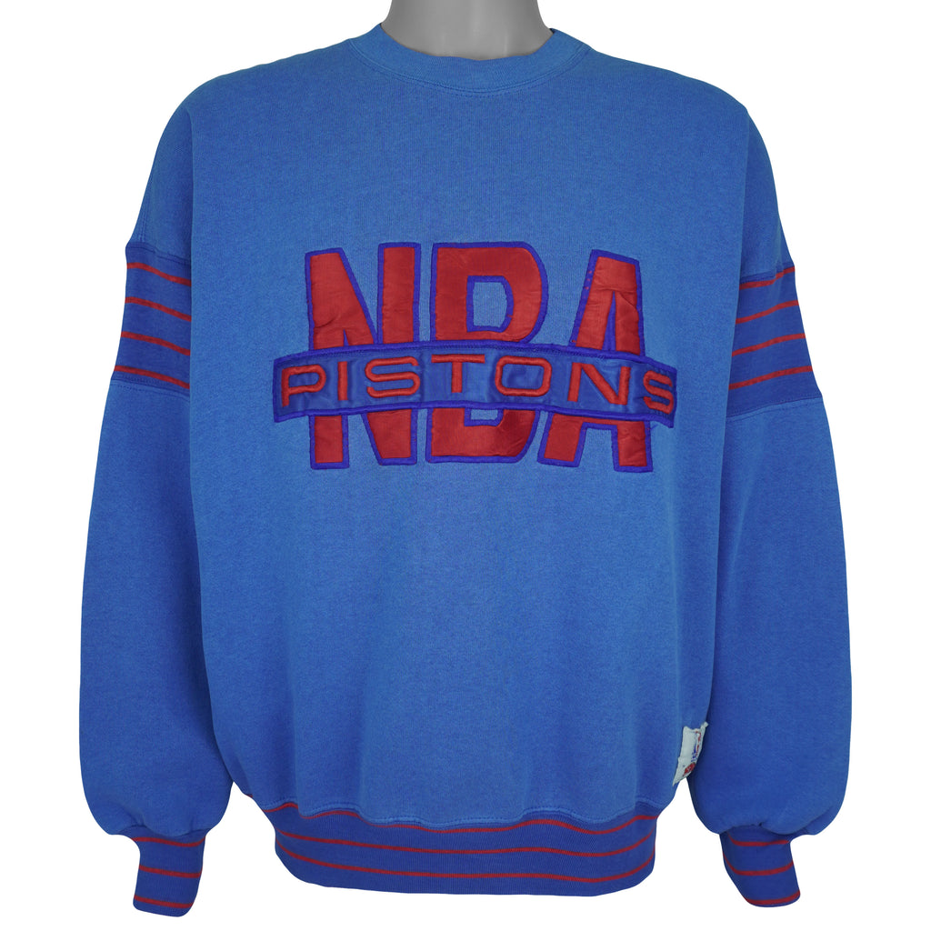 NBA (Nutmeg) - Detroit Pistons Crew Neck Sweatshirt 1990s Large Vintage Retro Basketball