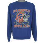 NFL (Trench) - Buffalo Bills Next Feeding Frenzy Crew Neck Sweatshirt 1989 Large Vintage Retro Football