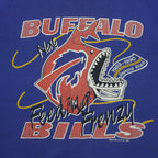 NFL (Trench) - Buffalo Bills Next Feeding Frenzy Crew Neck Sweatshirt 1989 Large Vintage Retro Football