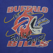 NFL (Trench) - Buffalo Bills Next Feeding Frenzy Crew Neck Sweatshirt 1989 Large Vintage Retro Football
