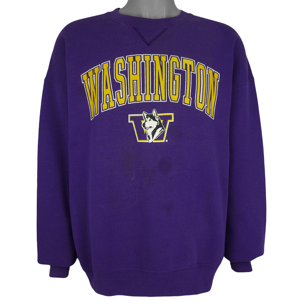 NCAA (Soffe) - Washington Huskies Crew Neck Sweatshirt 1990s X-Large Vintage Retro