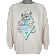Guess - USA Puppies Spell-Out Crew Neck Sweatshirt 1987 Medium Vintage Retro