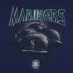 MLB (True Fan) - Seattle Mariners Helmet T-Shirt 2002 Medium Vintage Retro Baseball