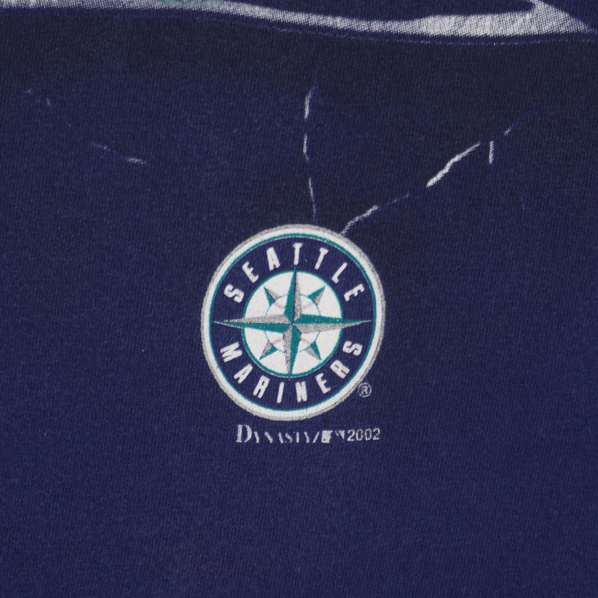 MLB (True Fan) - Seattle Mariners Helmet T-Shirt 2002 Medium Vintage Retro Baseball