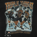 NHL - Philadelphia Flyers Triple Threat T-Shirt 1990s Large Vintage Retro Hockey
