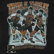 NHL - Philadelphia Flyers Triple Threat T-Shirt 1990s Large Vintage Retro Hockey