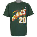 Vintage Champion (NBA) - Seattle SuperSonics Gary Payton No. 20 T-Shirt 1990s Large in green