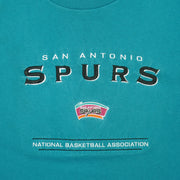 NBA (Lee Sport) - San Antonio Spurs Embroidered T-Shirt 1990s Large Vintage Retro Basketball