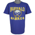 Starter (NHL) - Blue Buffalo Bills Big Logo T-Shirt 1990s X-Large Vintage Retro Hockey