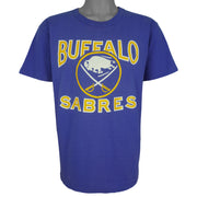 Starter (NHL) - Blue Buffalo Bills Big Logo T-Shirt 1990s X-Large Vintage Retro Hockey
