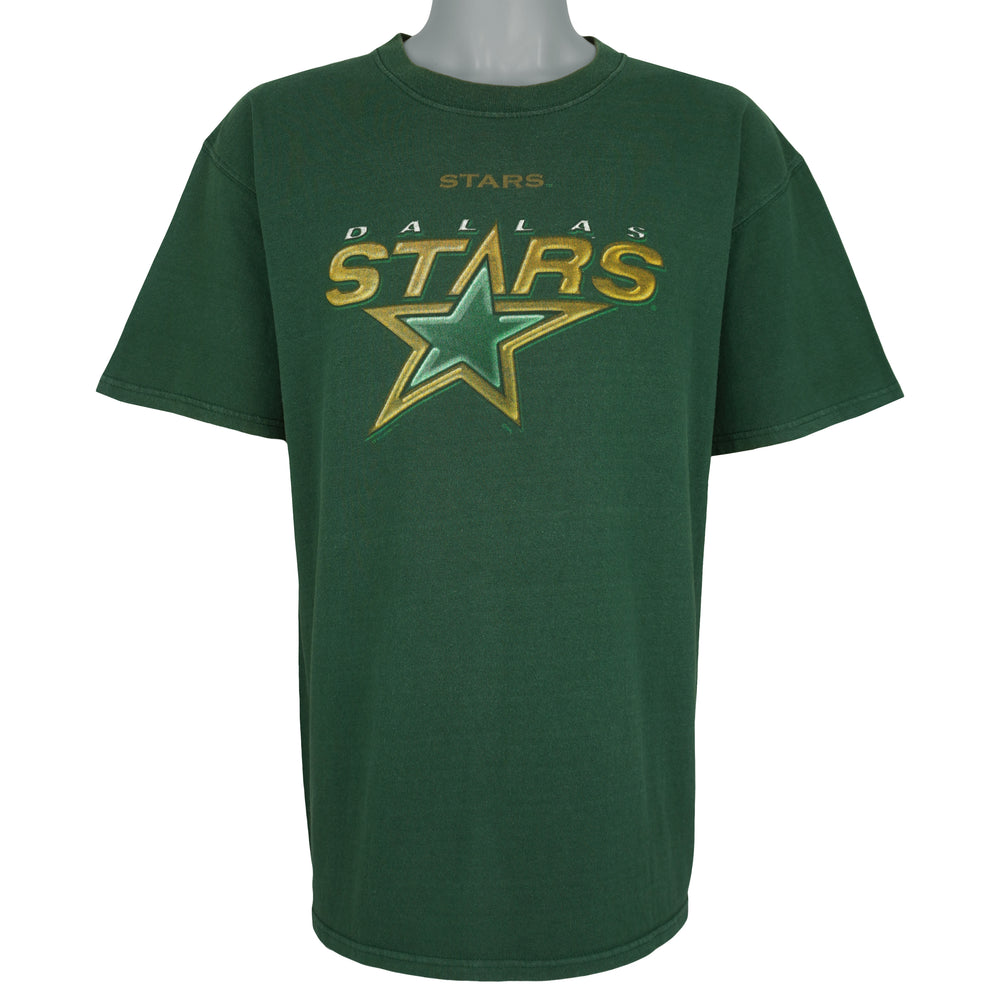 NHL (Lee) - Dallas Stars Big Logo T-Shirt 1990s Large Vintage Retro Hockey