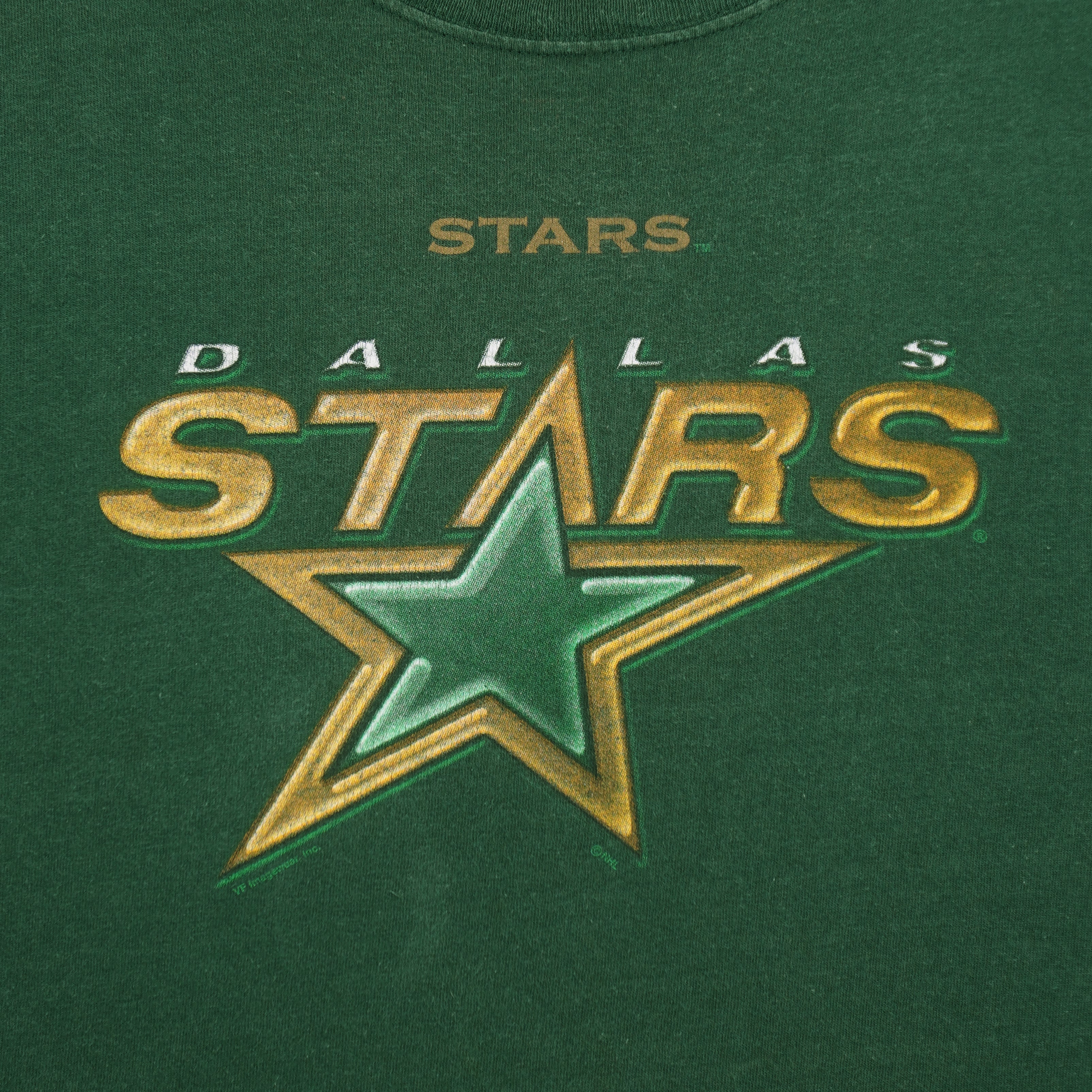 NHL (Lee) - Dallas Stars Big Logo T-Shirt 1990s Large Vintage Retro Hockey