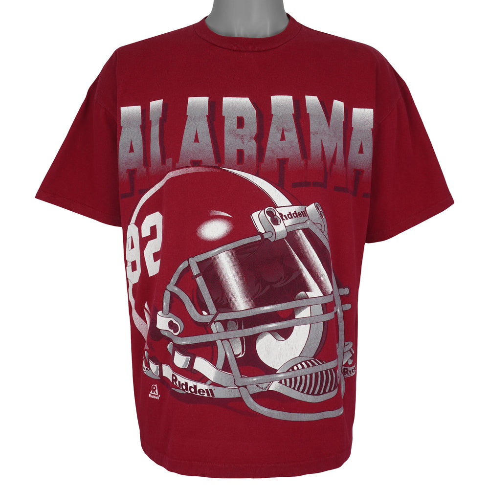 NCAA (Riddell) - Alabama Crimson Tide Helmet T-Shirt 1990s X-Large Vintage Retro