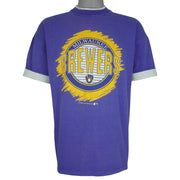 MLB (Sunburst) - Milwaukee Brewers Roll Up Sleeves T-Shirt 1993 Large Vintage Retro Baseball