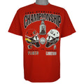 NHL - Calgary Flames Vs Tampa Bay Lightning Stanley Cup T-Shirt 2004 Medium Vintage Retro Hockey