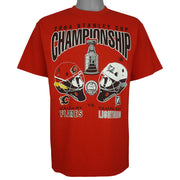 NHL - Calgary Flames Vs Tampa Bay Lightning Stanley Cup T-Shirt 2004 Medium Vintage Retro Hockey