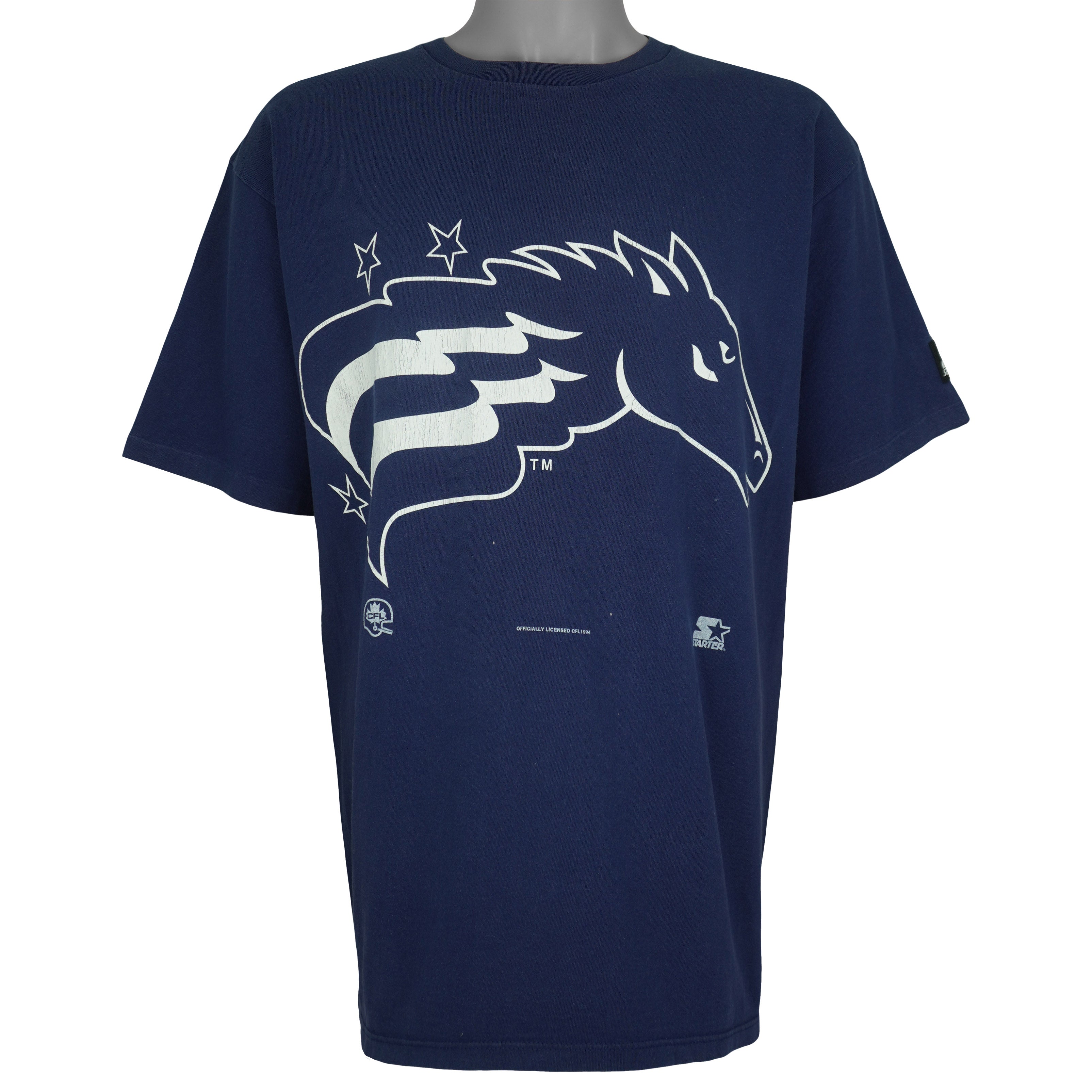 Starter (CFL)- Baltimore Stallions Big Logo T-Shirt 1994 Large Vintage Retro Football