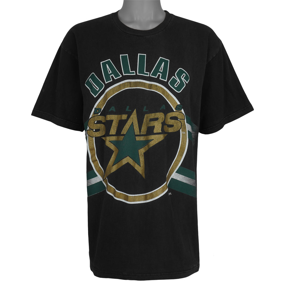 NHL (Logo 7) - Dallas Stars T-Shirt 1990s Large Vintage Retro Hockey