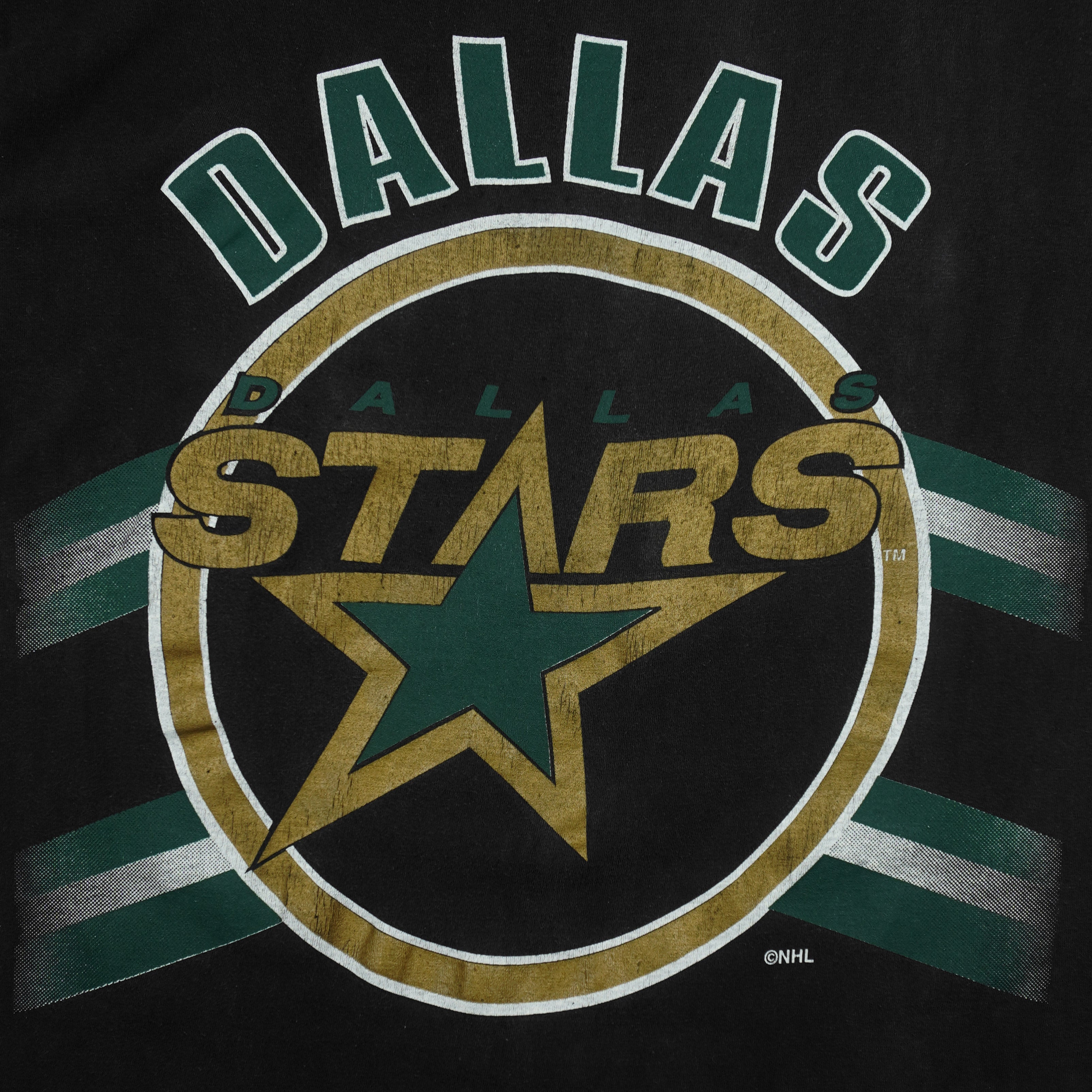 NHL (Logo 7) - Dallas Stars T-Shirt 1990s Large Vintage Retro Hockey