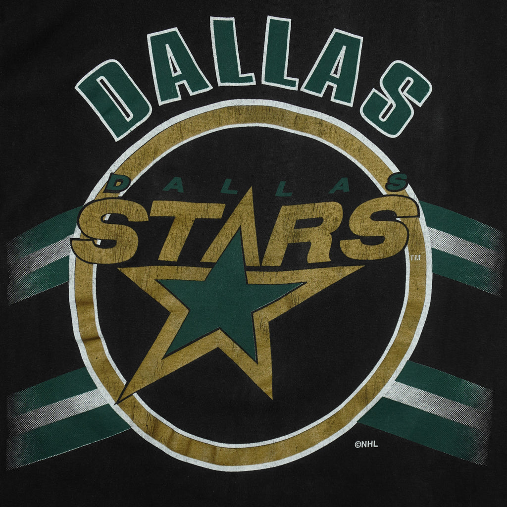 NHL (Logo 7) - Dallas Stars T-Shirt 1990s Large Vintage Retro Hockey