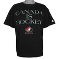 Starter - Canada Is Hockey T-Shirt 1990s Large Vintage Retro