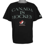 Starter - Canada Is Hockey T-Shirt 1990s Large Vintage Retro