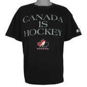 Starter - Canada Is Hockey T-Shirt 1990s Large Vintage Retro