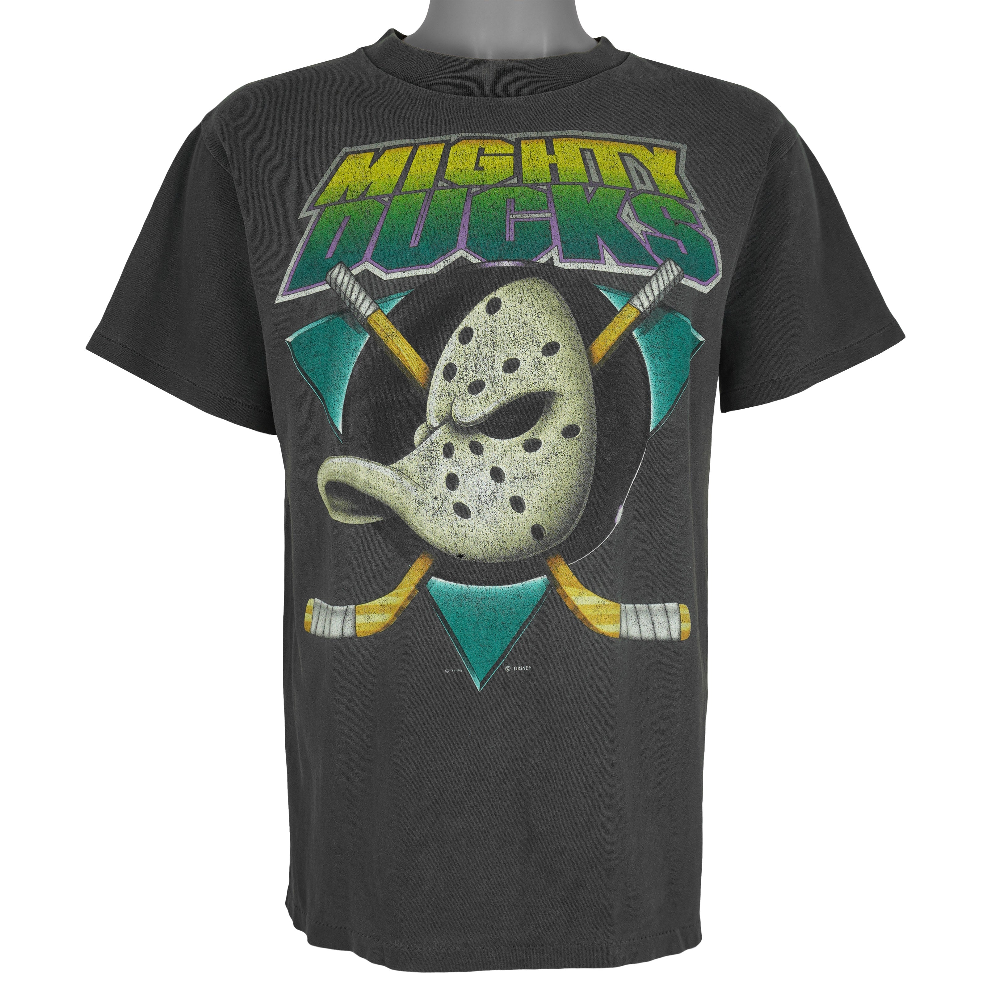 NHL (Salem) - Mighty Ducks of Anaheim Big Logo T-Shirt 1990s Medium Vintage Retro Hockey