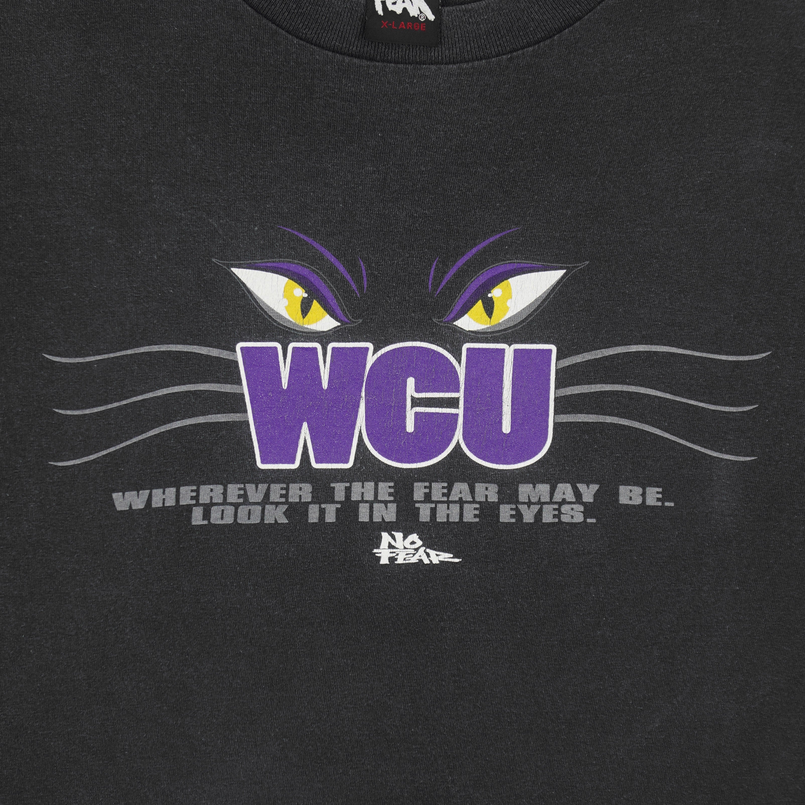 Vintage (No Fear) - WCU Panthers Single Stitch T-Shirt 1990s X-Large Vintage Retro