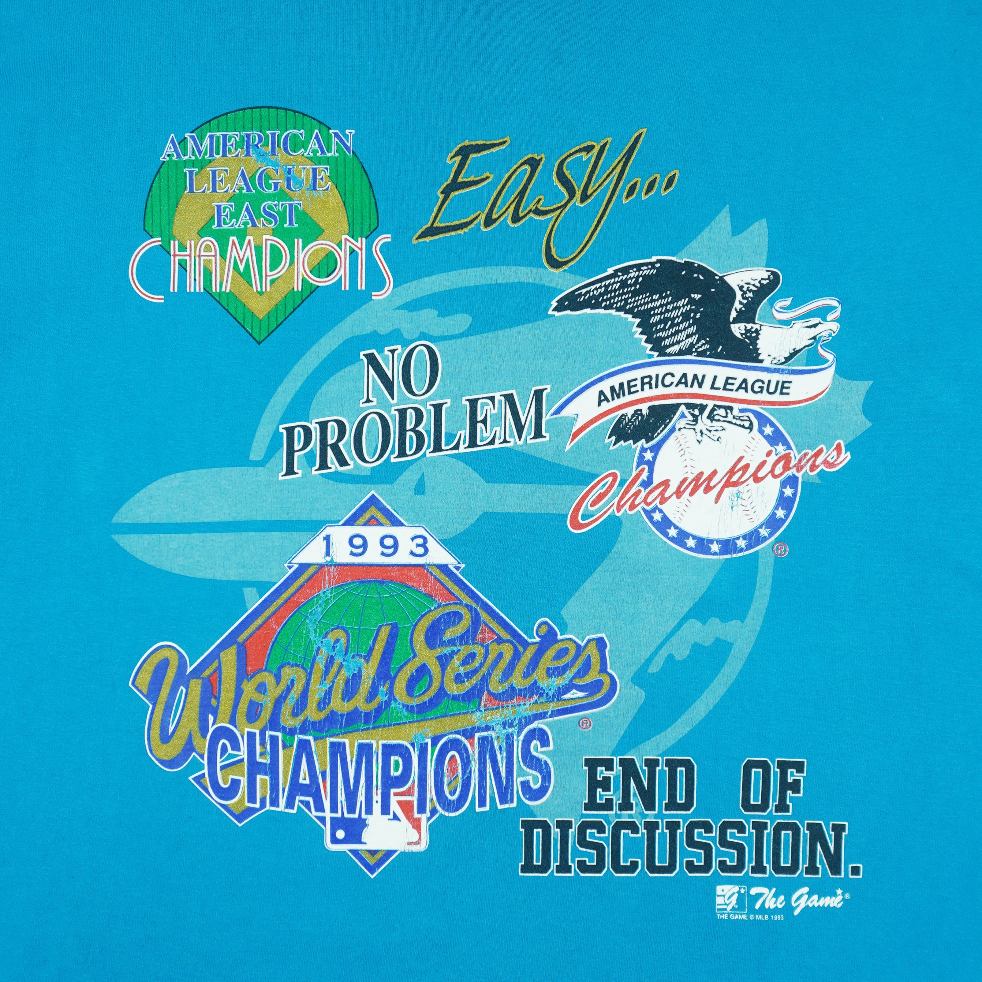 MLB (The Game) - American League World Series Champions T-Shirt 1993 X-Large Vintage Retro Baseball