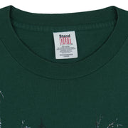 Vintage (Stand Out) - Wolf Animal Print T-Shirt 1995 Large Vintage Retro