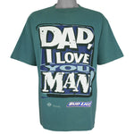 Budweiser (Change's) - Bud Light Dad, I Love You Man T-Shirt 1996 Large Vintage Retro