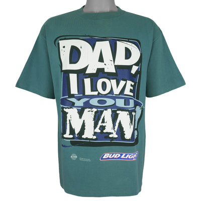 Budweiser (Change's) - Bud Light Dad, I Love You Man T-Shirt 1996 Large