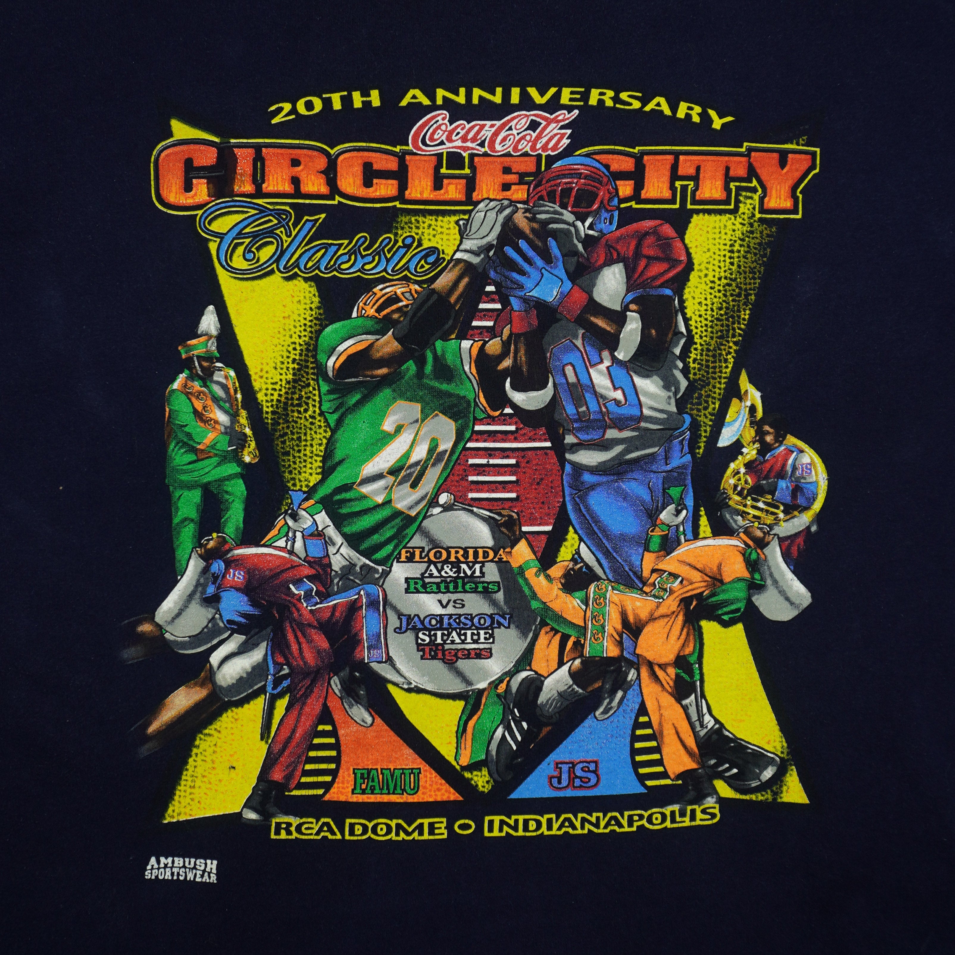 Vintage (Gildan) - Coca-Cola Circle City Classic Football T-Shirt 1990s XX-Large Vintage Retro