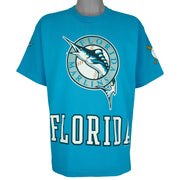 MLB (Pro Player) - Florida Marlins Big Logo T-Shirt 1997 Large Vintage Retro Baseball