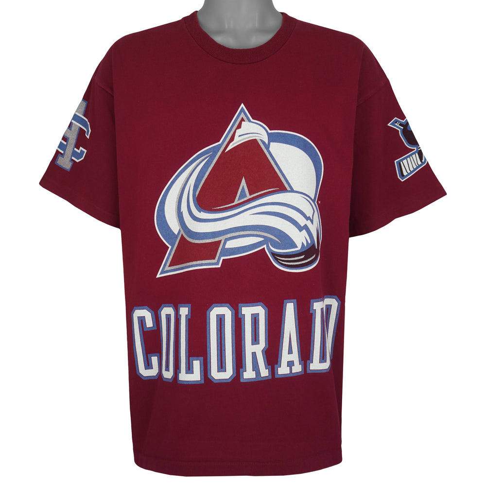 NHL (Pro Player) - Colorado Avalanche Big Logo T-Shirt 1990s X-Large Vintage Retro
