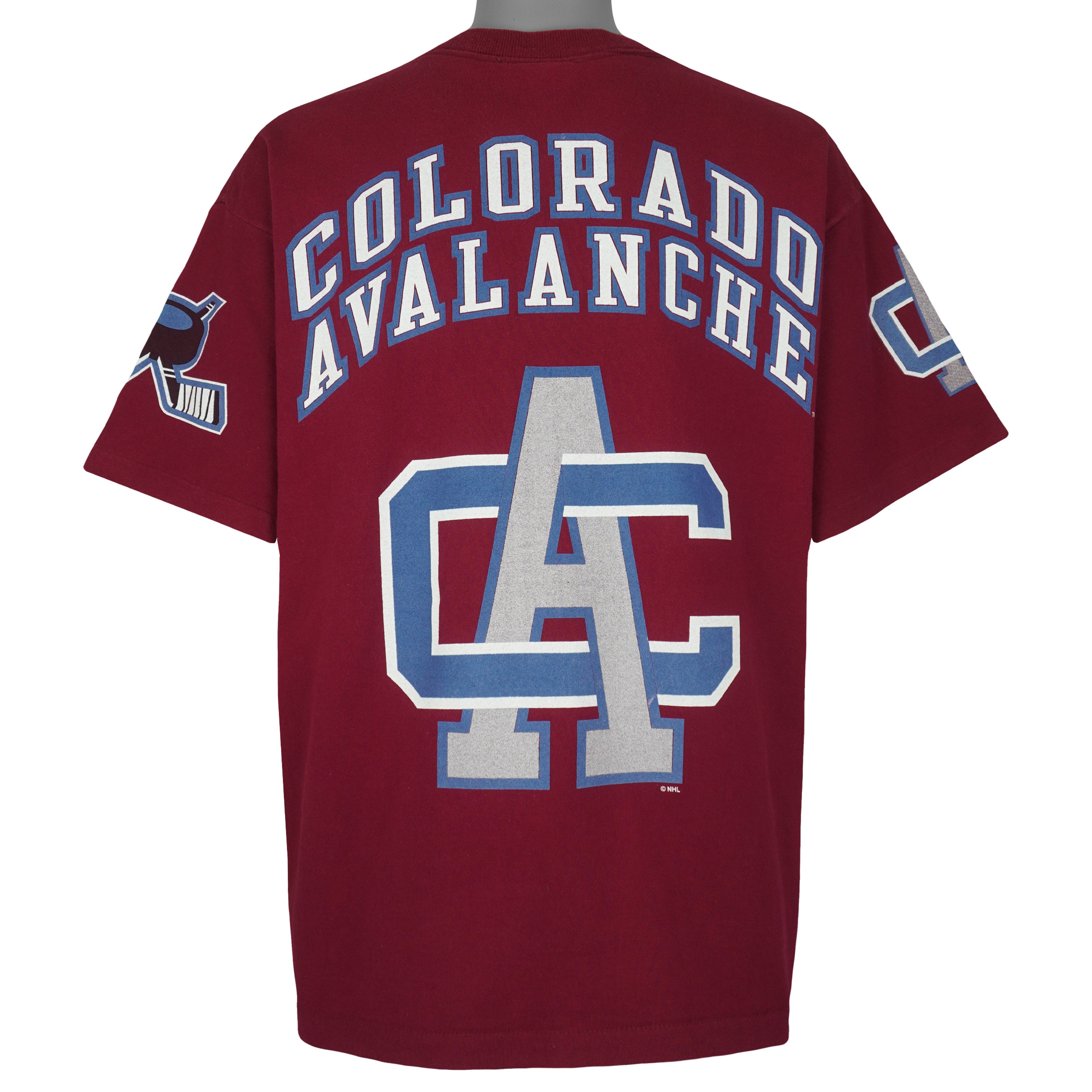 NHL (Pro Player) - Colorado Avalanche Big Logo T-Shirt 1990s X-Large Vintage Retro