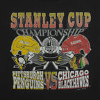 NHL (Tultex) - Stanley Cup Penguins Vs Blackhawks T-Shirt 1992 Large Vintage Retro Hockey