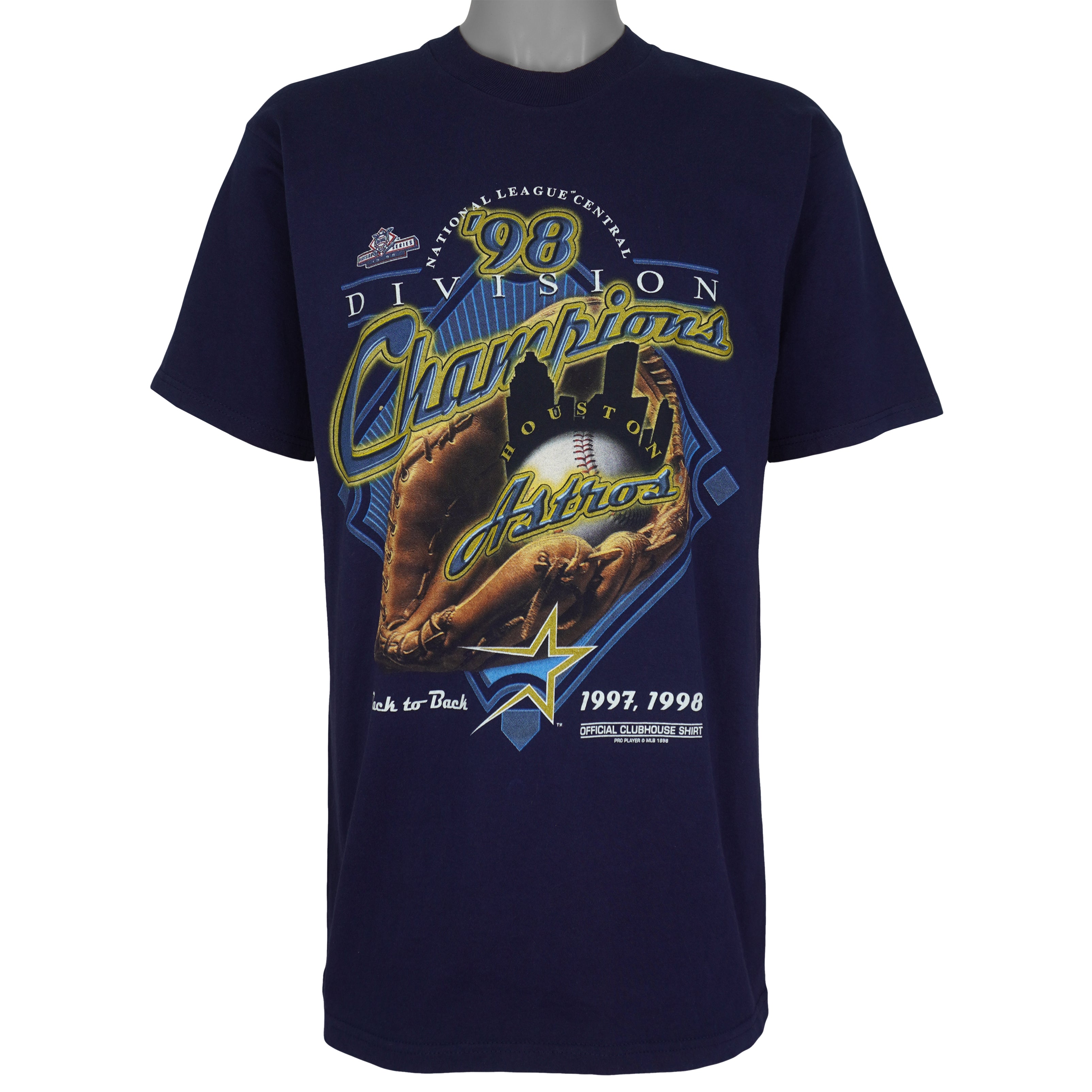 MLB (Pro Player) - Houston Astros Division Champions T-Shirt 1998 Medium Vintage Retro Baseball