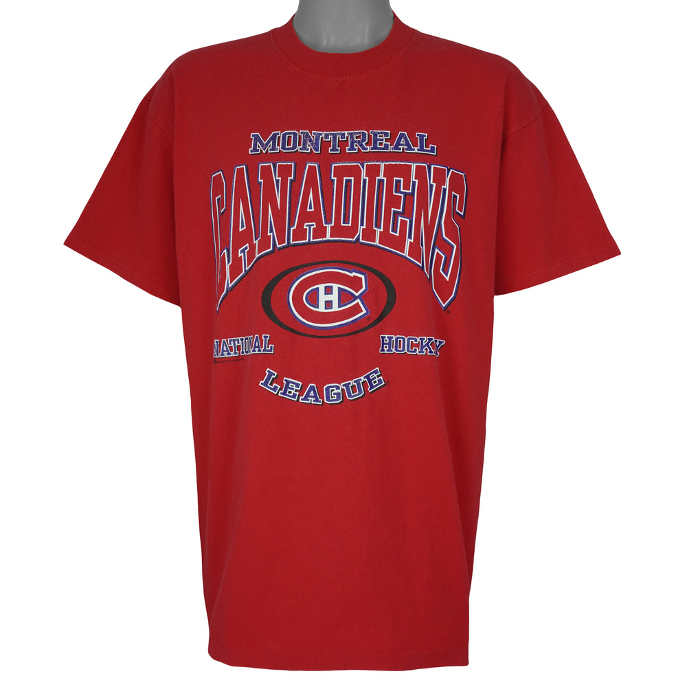 NHL (Bulletin Athletic) - Montreal Canadiens T-Shirt 1990s Large Vintage Retro Hockey