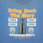 NHL (Waves) - Edmonton Oilers Team Of The Decade Stanley Cup T-Shirt 1990 Large Vintage Retro Hockey