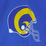 Rams helmet graphic printed on the T-shirt sleeve