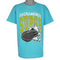 NFL (Caribbean Dream) - Sacramento Surge Football Break Out T-Shirt 1990s X-Large Vintage Retro Football